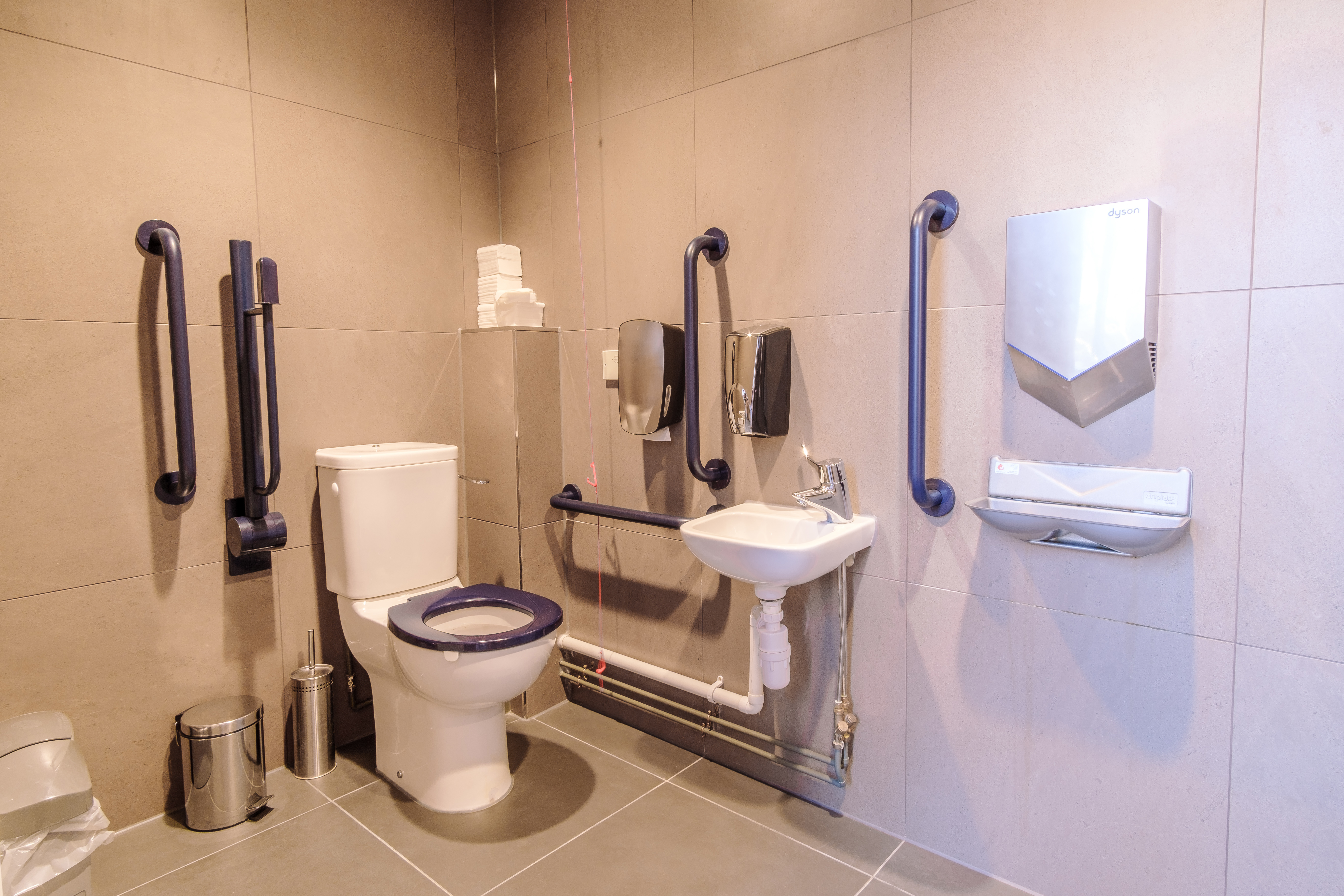 Accessible toilets throughout college