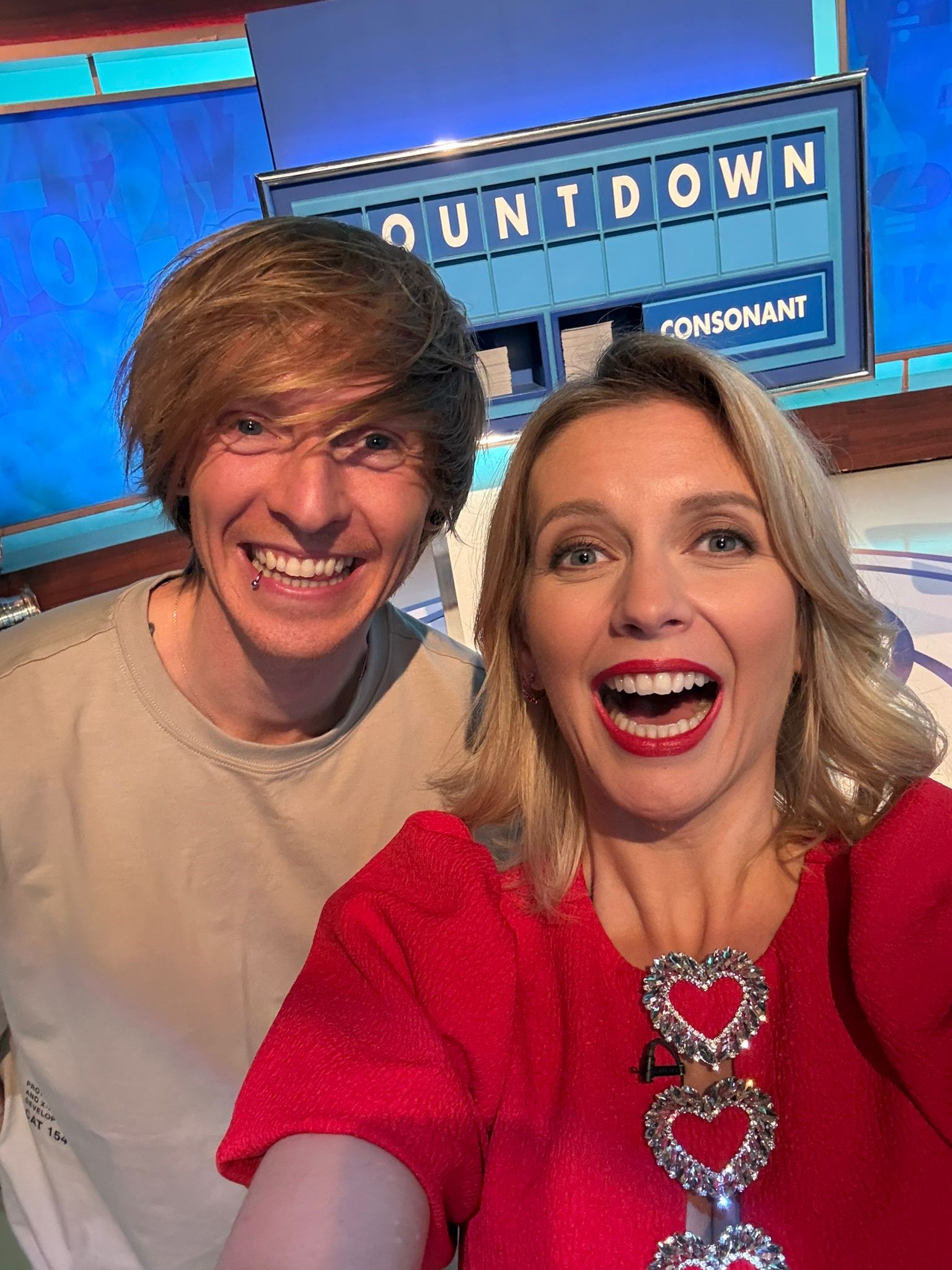 Tom Crawford and Rachel Riley