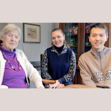 Lovedy Cornish, Development Associate (Law) Annabel Edwards and Bill Cornish Scholar Zihan Ni